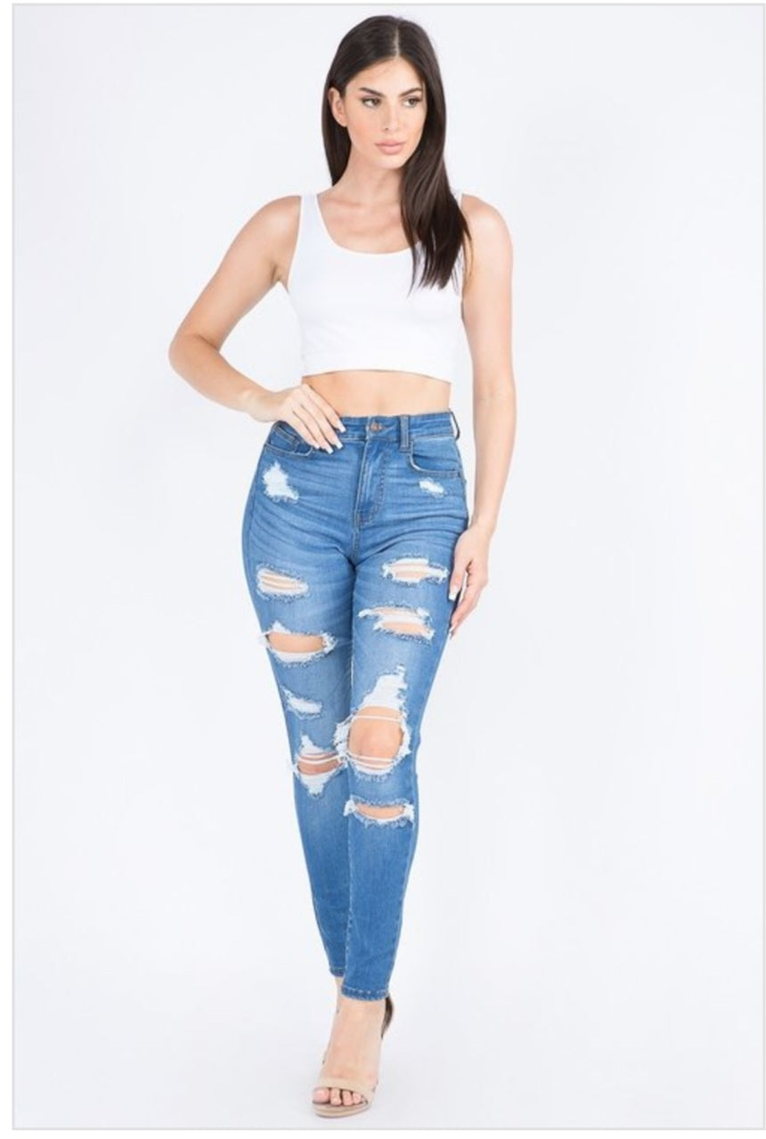 Ava Skinny Distressed Jeans